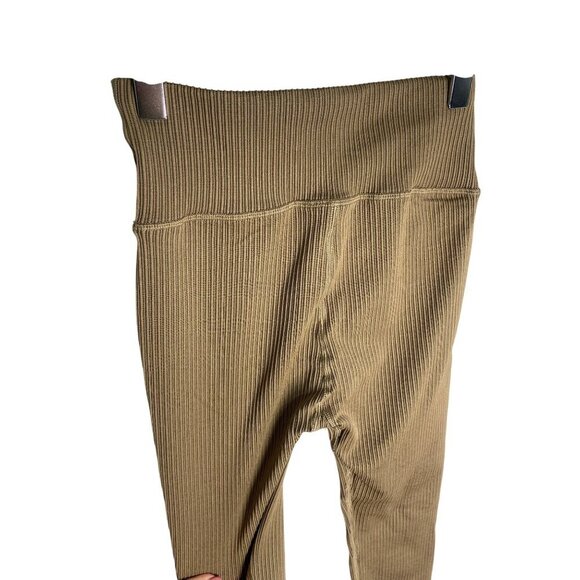 Good American Chunky Rib Legging Camel Color-sz 1/2 (small/medium) - Picture 8 of 9